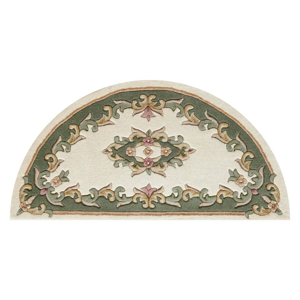 Royal Cream Green Area Rug RUGSANDROOMS 