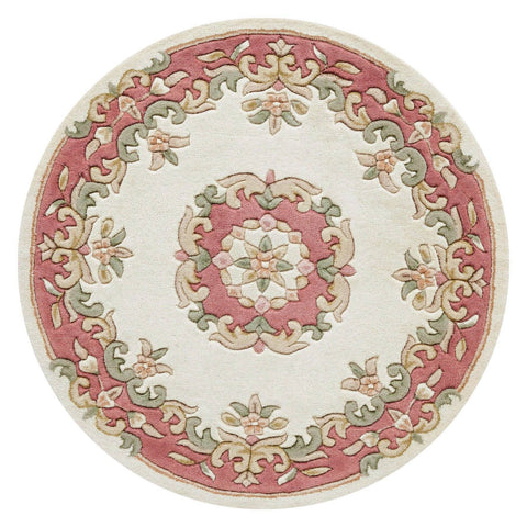 Image of Royal Cream Rose Area Rug RUGSANDROOMS 