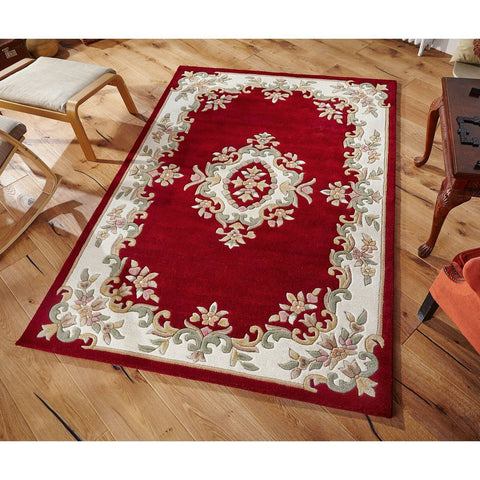 Royal Red Area Rug RUGSANDROOMS 