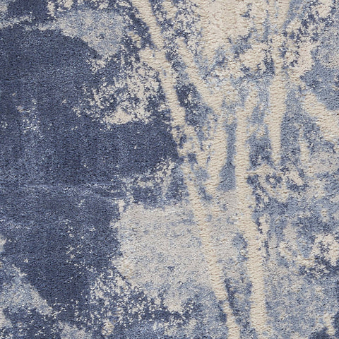 Image of Silk Blue/Ivory Area Rug RUGSANDROOMS 