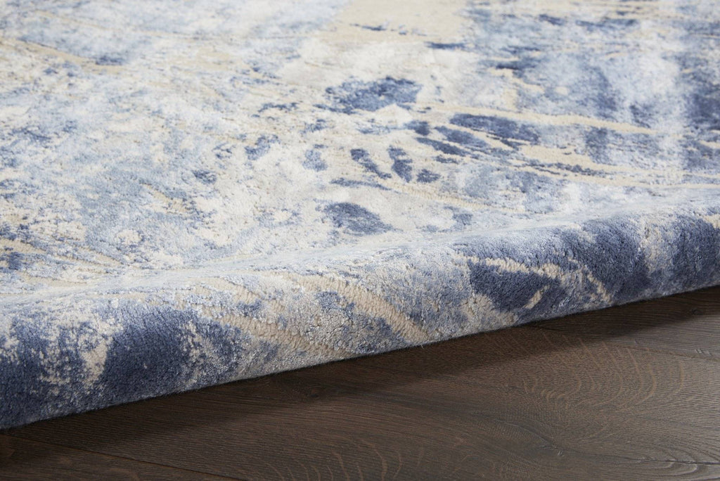 Silk Blue/Ivory Area Rug RUGSANDROOMS 