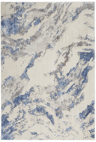 Image of Nourison Blue/Ivory Area Rug RUGSANDROOMS 