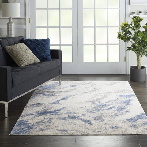 Nourison Blue/Ivory Area Rug RUGSANDROOMS 