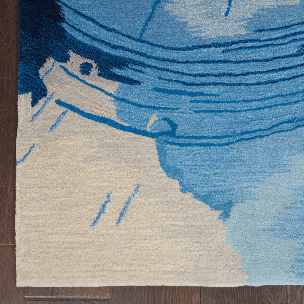 Angela Blue/Ivory Area Rug RUGSANDROOMS 