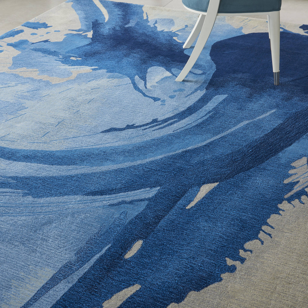 Angela Blue/Ivory Area Rug RUGSANDROOMS 