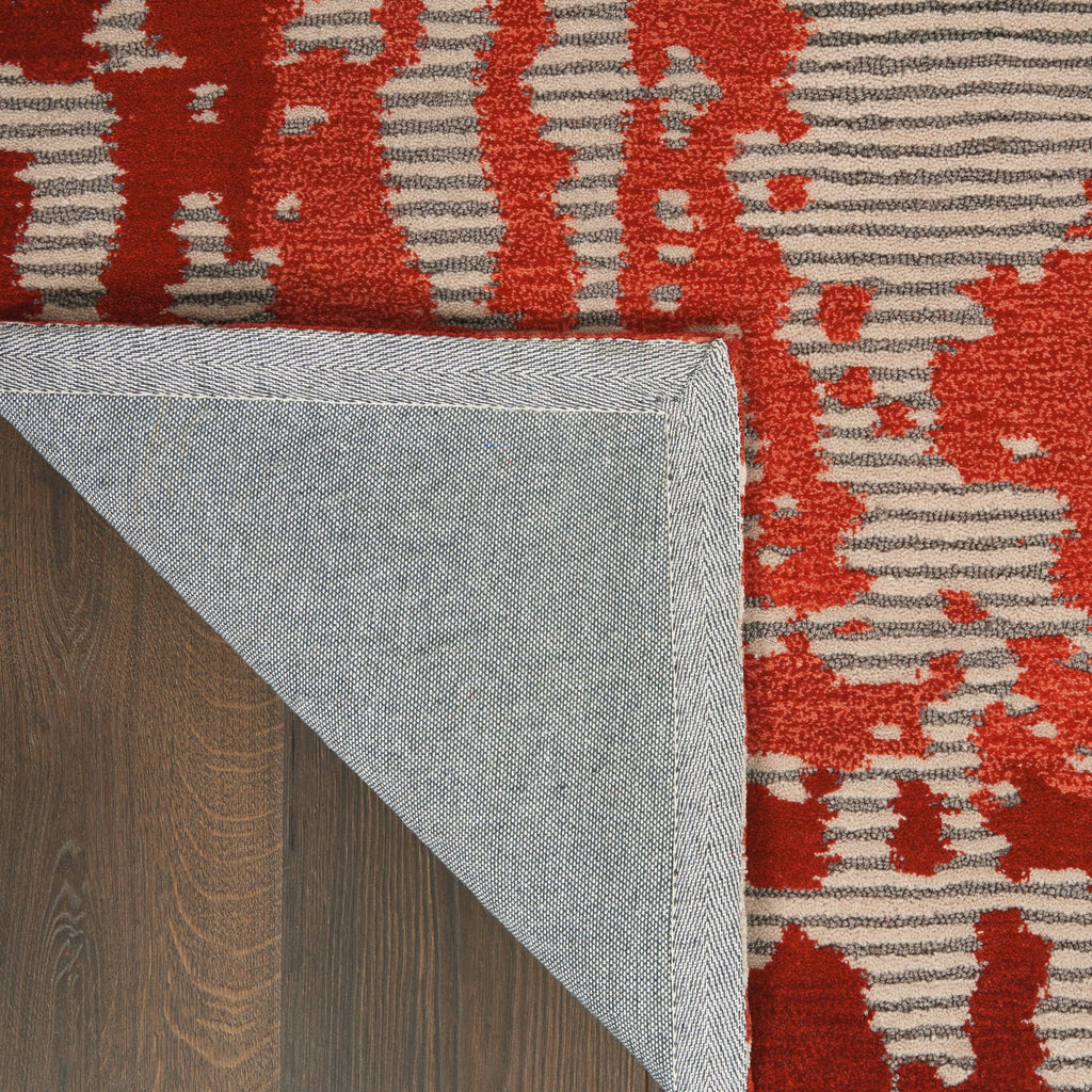 Angela Beige/Red Area Rug RUGSANDROOMS 