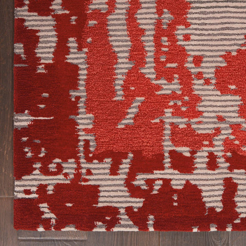 Image of Angela Beige/Red Area Rug RUGSANDROOMS 