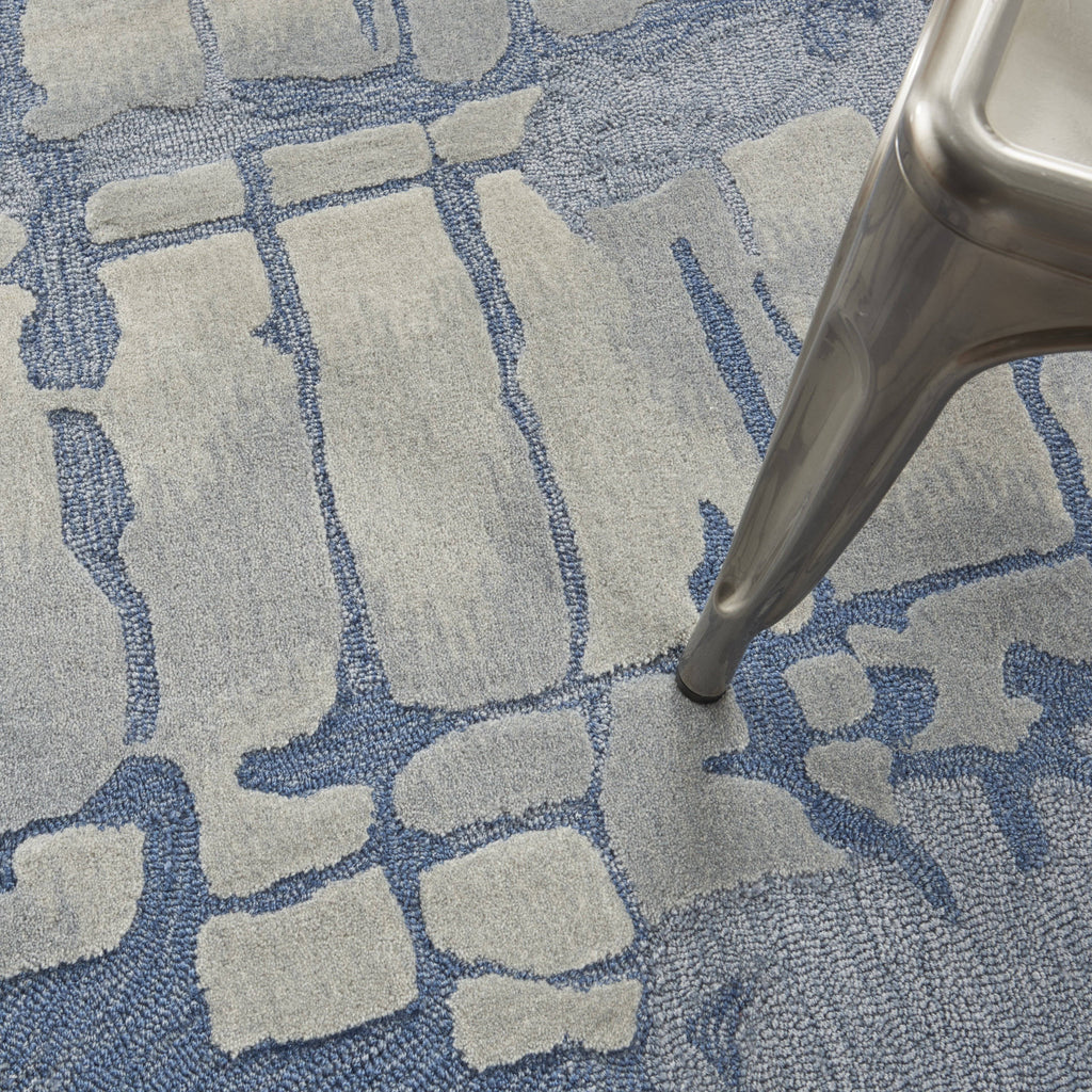 Angela Blue/Grey Area Rug RUGSANDROOMS 