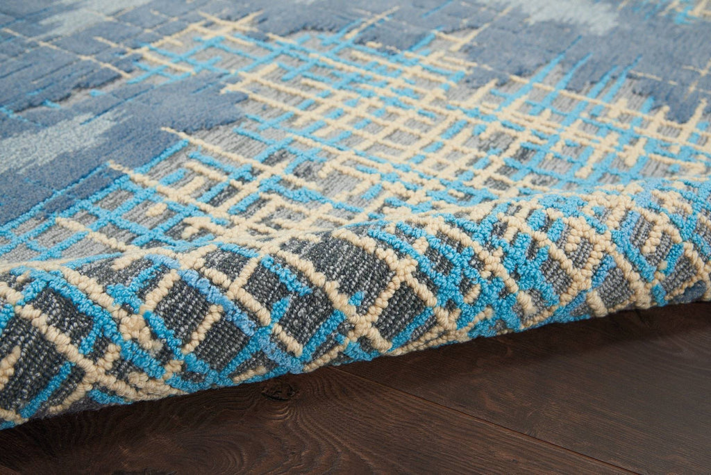 Angela Blue/Beige Area Rug RUGSANDROOMS 