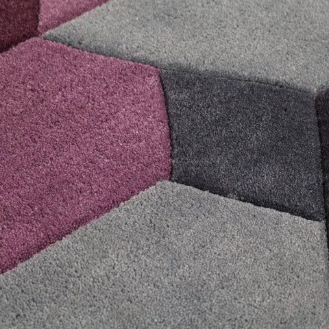 Image of Kalani Purple Area Rug RUGSANDROOMS 