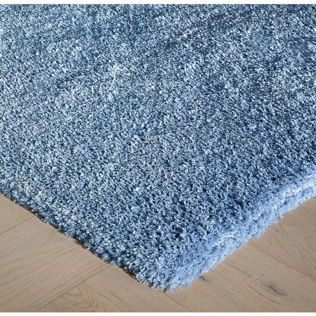 Soft Shaggy Demin Blue Area Rug RUGSANDROOMS 