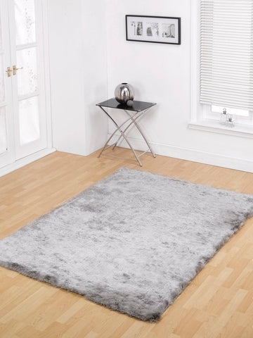 Image of Soft Silver Shaggy Rug RUGSANDROOMS 