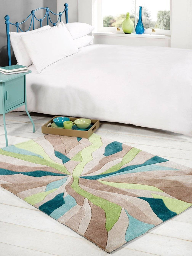 Mabel Teal/Green Area Rug RUGSANDROOMS 