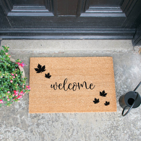 Welcome Autumn Leaf Doormat