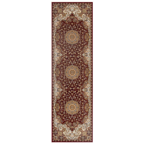 Image of Tabriz Persian Style Red Area Rug RUGSANDROOMS 