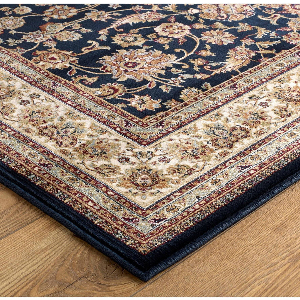 Tabriz Navy Blue Area Rug RUGSANDROOMS 