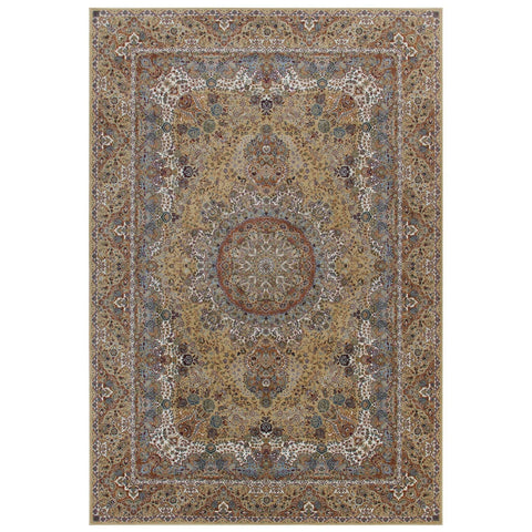 Tabriz Beige/Cream Area Rug RUGSANDROOMS 