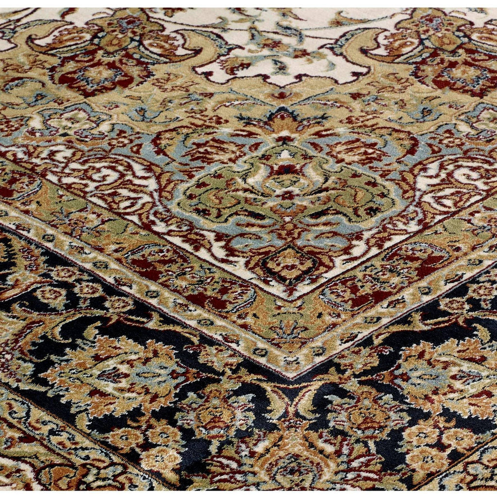 Tabriz Cream/Beige Area Rug RUGSANDROOMS 