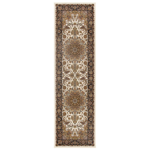 Image of Tabriz Cream/Beige Area Rug RUGSANDROOMS 