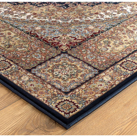 Image of Tabriz Black/Beige Area Rug RUGSANDROOMS 