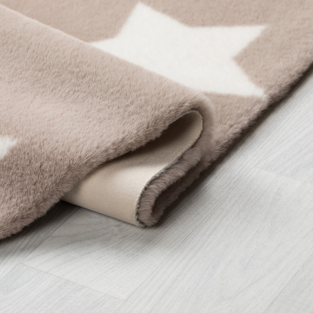 Caramel Cream Stars Area Rug