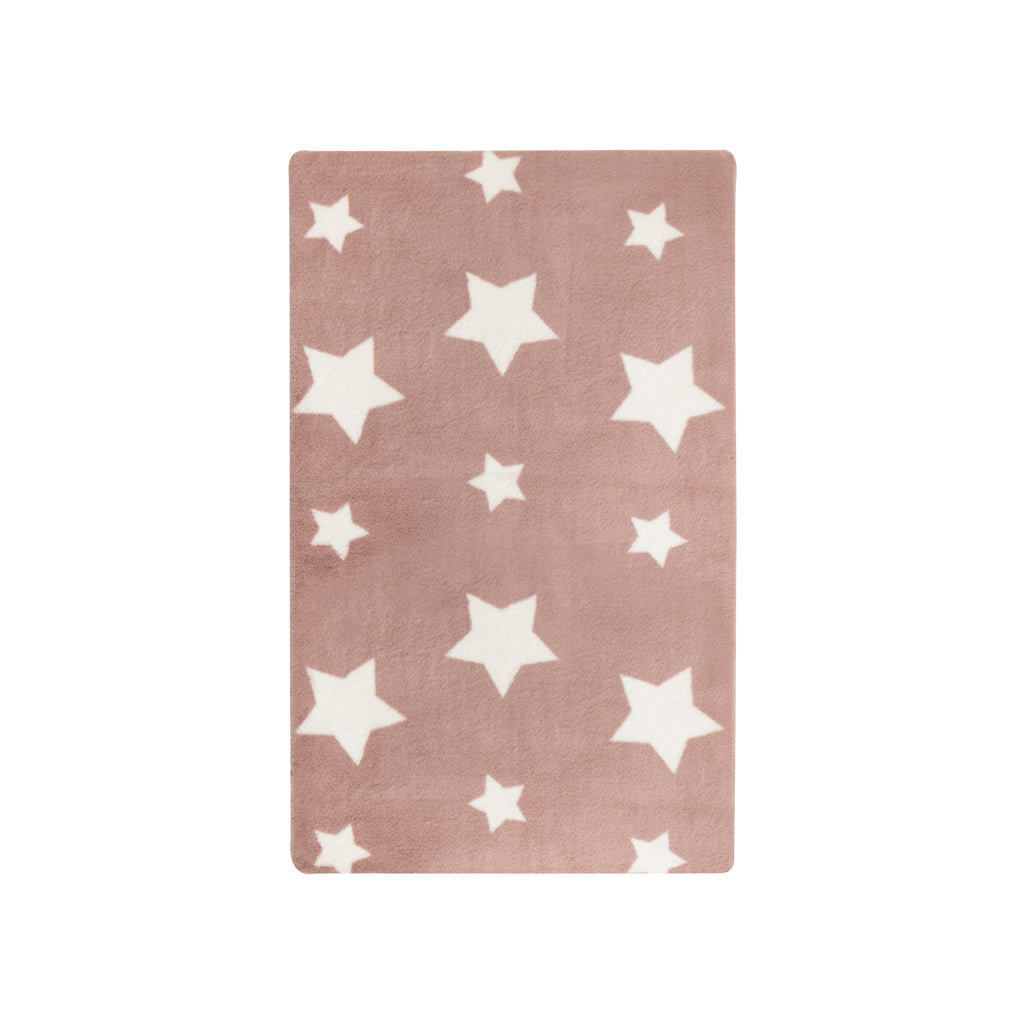 Candy Floss Pink Stars Area Rug