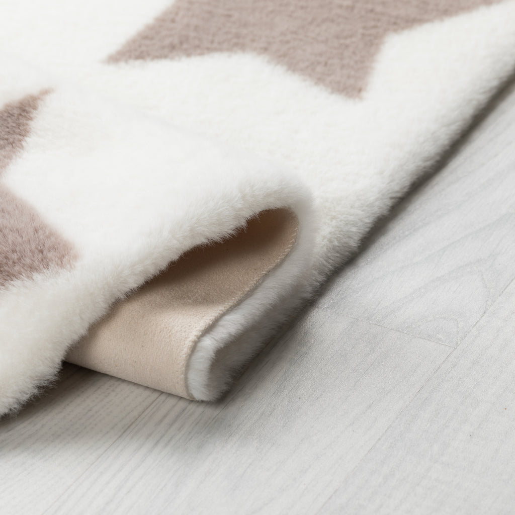 Sherbet White Stars Area Rug