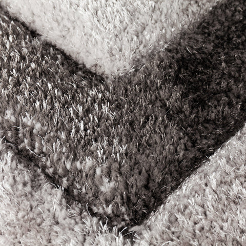 Image of Velvet 3D Silver/ Charcoal Area Rug