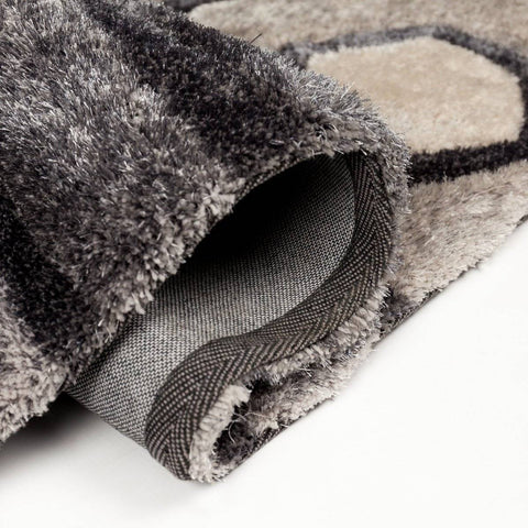 Image of Hexagon Grey Area Rug RUGSANDROOMS 