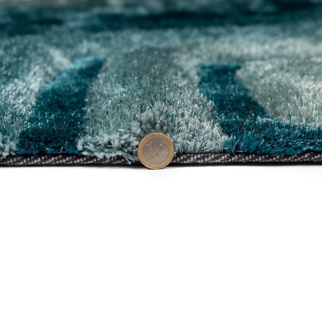 Hexagon Duck Egg Area Rug RUGSANDROOMS 