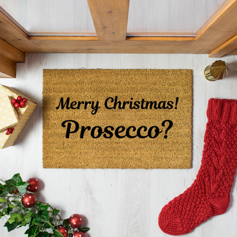 Merry Christmas! Prossecco? Doormat