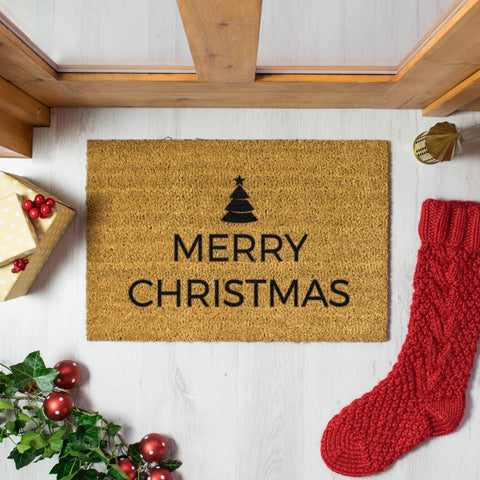 Traditional Merry Christmas Greeeting Doormat