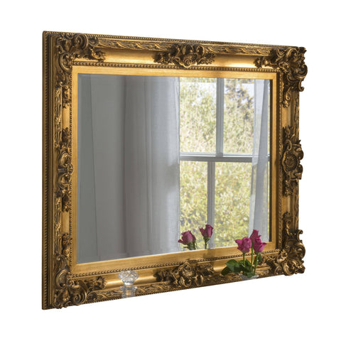 Image of Vintage Gold Wall Mirror RUGSANDROOMS 