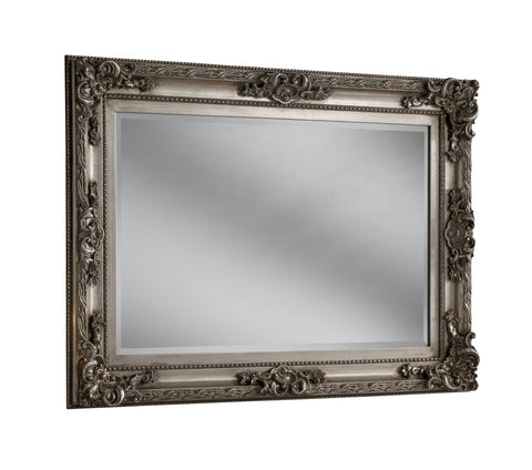 Image of Silver Wall Accent Mirror RUGSANDROOMS 