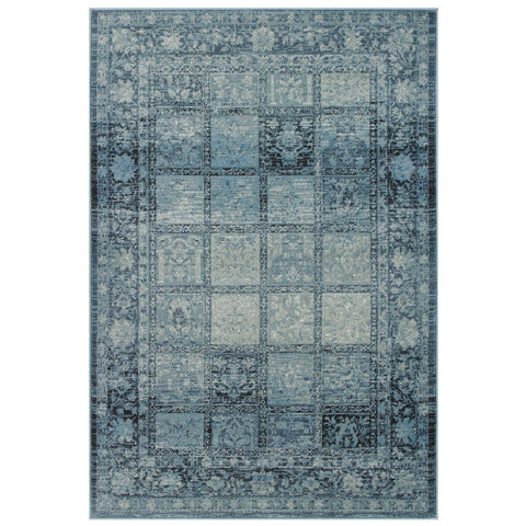 Zarah Traditional Blue Area Rug RUGSANDROOMS 