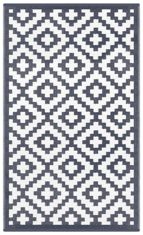 Image of Nirvana Charcoal Grey & White Indoor-Outdoor Reversible Rug cvsonia 