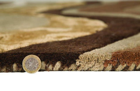 Image of Regina Brown/Taupe Area Rug RUGSANDROOMS 