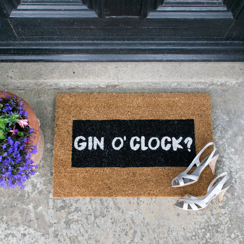 Gin O'Clock Glitter Doormat RUGSANDROOMS 