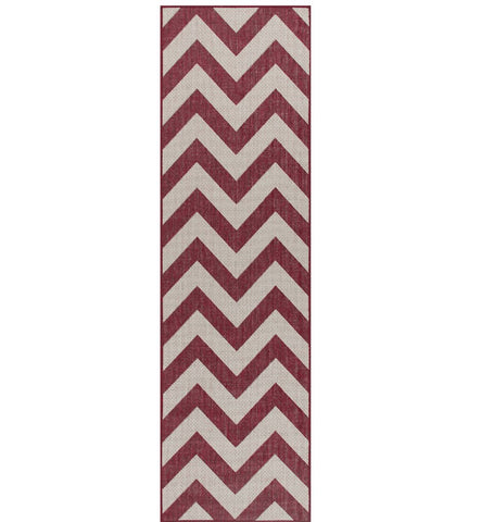 Image of Moda Chevron Red Area Rug RUGSANDROOMS 