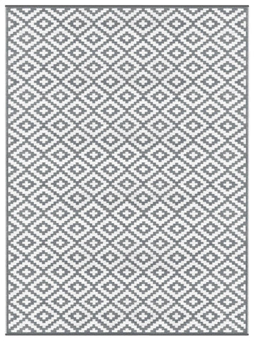 Image of Nirvana Grey & White Indoor-Outdoor Reversible Rug cvsonia 