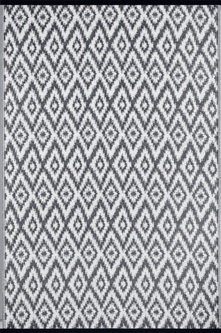 Image of Espero Charcoal Grey & White Indoor &Outdoor Reversible Rug cvsonia 