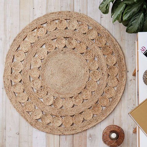 Image of Excel Handmade Round Jute Rug , Natural cvsonia 