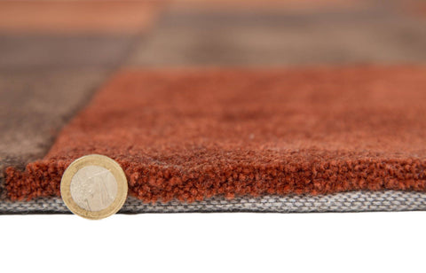 Image of Mabel Rust/Chocolate Area Rug RUGSANDROOMS 