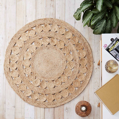 Image of Excel Handmade Round Jute Rug , Natural cvsonia 