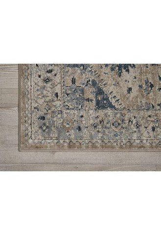 Image of Kathy Ireland Malta Ivory/Blue 01 Area Rug RUGSANDROOMS 