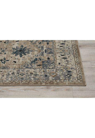 Image of Kathy Ireland Malta Ivory/Blue 01 Area Rug RUGSANDROOMS 