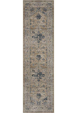 Image of Kathy Ireland Malta Ivory/Blue 01 Area Rug RUGSANDROOMS 