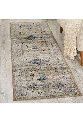 Image of Kathy Ireland Malta Ivory/Blue 01 Area Rug RUGSANDROOMS 