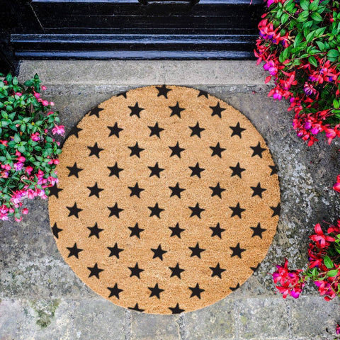 Stars Circle Doormat RUGSANDROOMS 