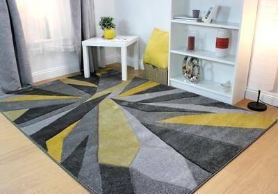 Shatter Ochre Area Rug RUGSANDROOMS 